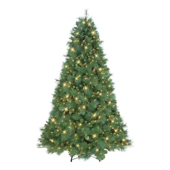 7.5ft. Pre-Lit Traditions Pine Artificial Christmas Tree, Clear Incandescent Lights {1}