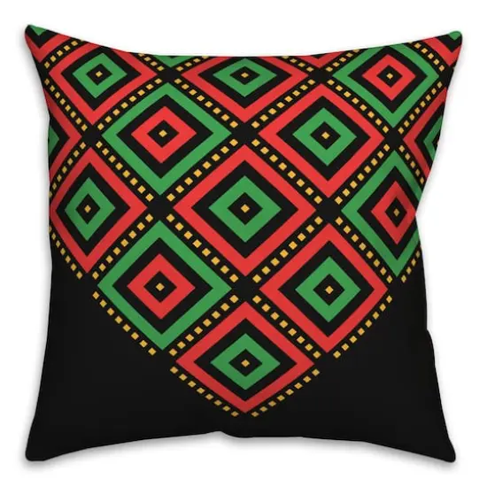 Diamond Kwanzaa Pattern Throw Pillow {1}