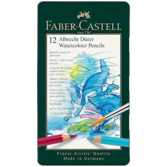 Faber-Castell Albrecht Durer 12 Color Watercolor Pencil Set {1}