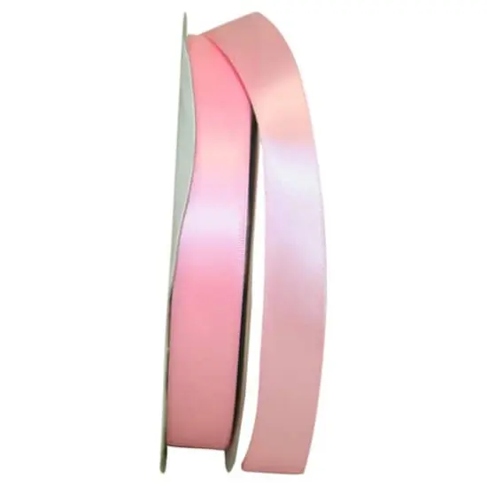 JAM Paper 7/8" x 100yd. Double Face Satin Ribbon Pink {1}