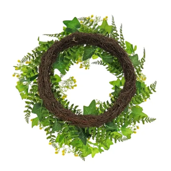 24" Ivy & Fern Spring Wreath {5}