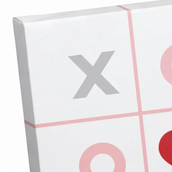 Tic Tac Toe Hearts 12" x 12" Canvas Wall Art {4}