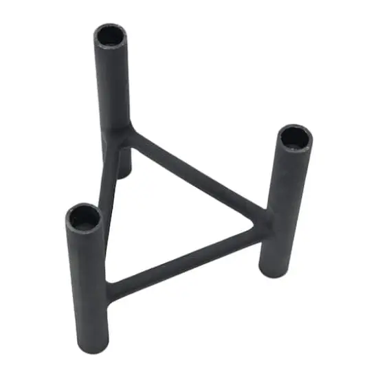 8'' Textured Metal3 Taper Candle Holder {5}