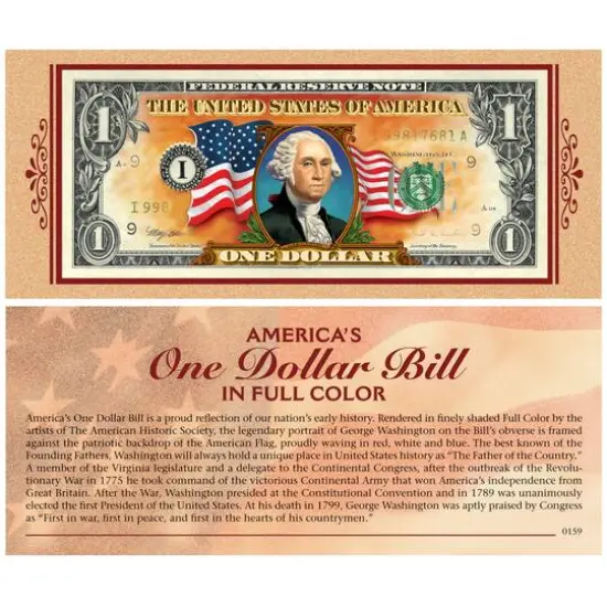 Colorized $1 Bill {1}