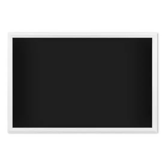 U Brands&trade; White 30'' x 20'' MDF Framed Chalkboard D&eacute;cor {1}