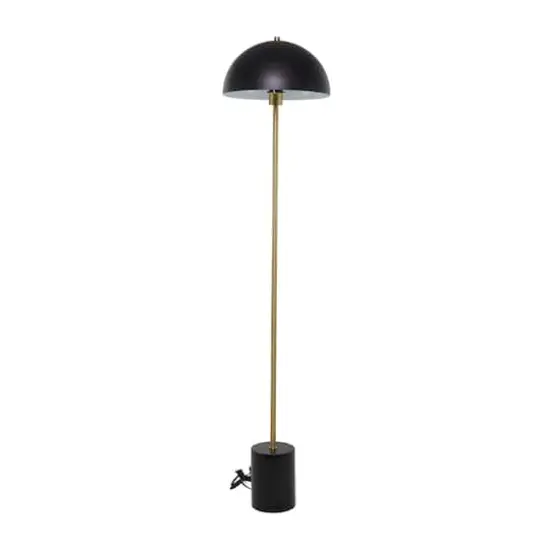 Black Metal Contemporary Floor Lamp, 14" x 14" x 62" {1}