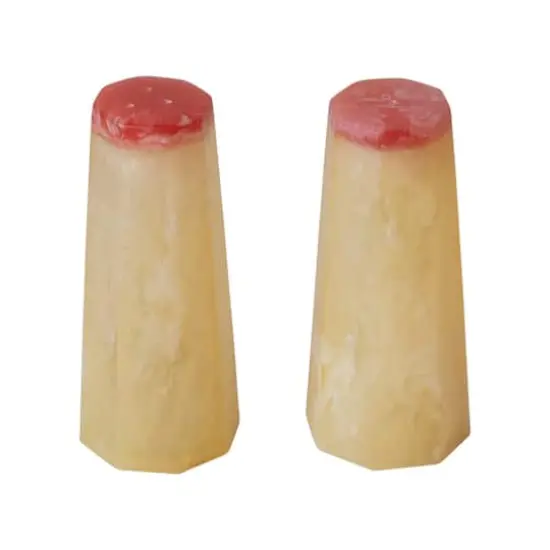 Hello Honey® 3" Marbled Orange Top Salt & Pepper Shaker Set {5}