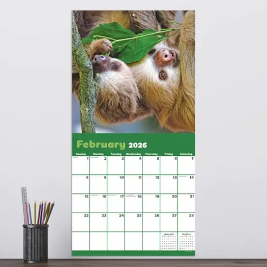 2026 Sloths Wall Calendar {4}
