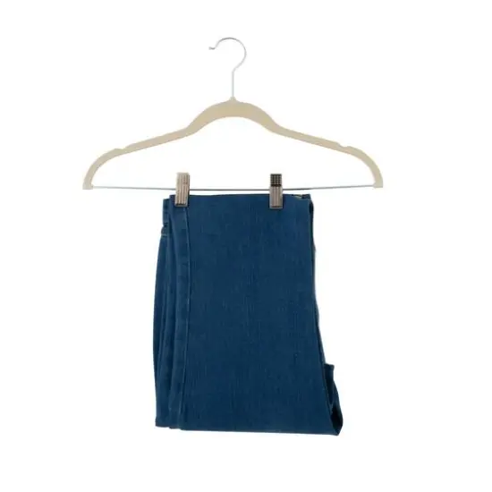 Simplify Slim Velvet Hangers with Clips, 6ct. Ivory {8}
