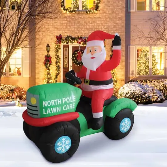 5ft. Inflatable North Pole Lawn Care Santa {5}