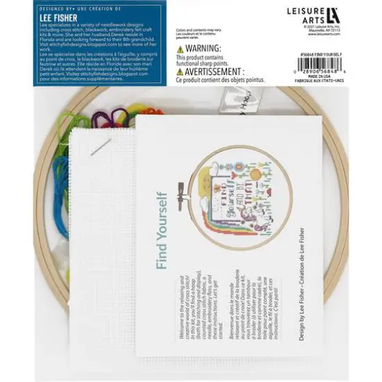 Leisure Arts&reg; 7" Find Yourself Cross Stitch Kit {3}