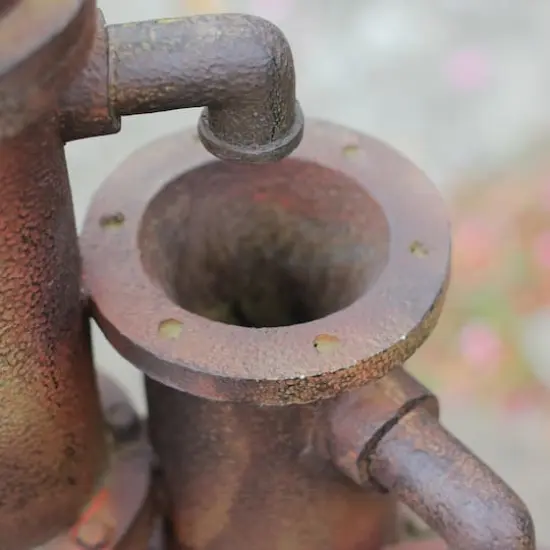 23.5" Rusted Cascading Pipes Outdoor Patio Garden Water Fountain {5}