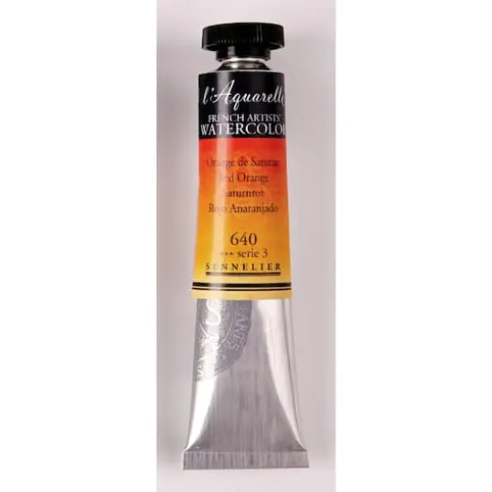 Sennelier French Artists' Watercolor, 21mL 640 Red Orange S3 {1}