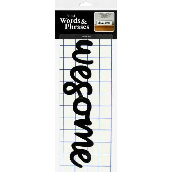 Leisure Arts&reg; Vinyl Awesome Black Wall Decal {5}