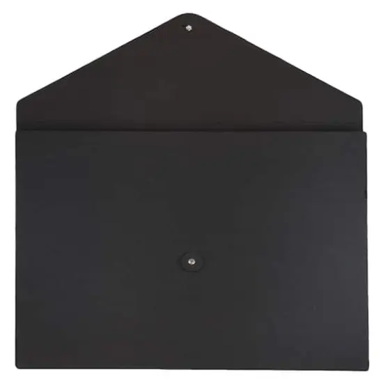 JAM Paper Black Kraft Portfolio with Button and String Tie Closure 9.25" x 14.375" {5}