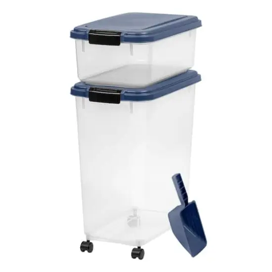 IRIS&reg; Airtight Container Set with Blue Buckle Lid {1}