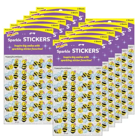 Trend Enterprises&reg; Sparkle Stickers&reg; Buzzing Bumblebees, 12 Packs of 72 {1}