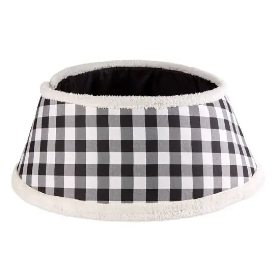 DII&reg; Black & White Buffalo Check Holiday Tree Collar {1}