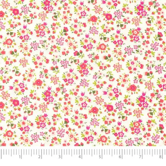 SINGER Ditsy Floral Pink 100% Cotton 5 Piece Bundle {5}