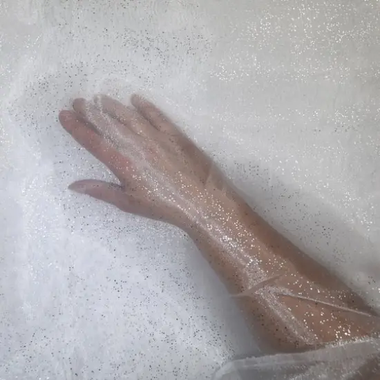 Feldman White with Silver Foil Organza {5}