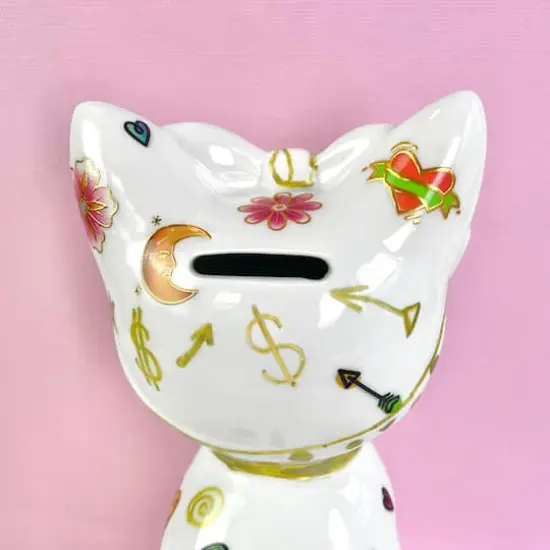 Bright Stripes Tattoo A Ceramic Kitty Bank Activity Kit {6}