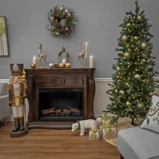 7.5ft. Pre-Lit Balsam Artificial Christmas Tree, Dual Color&reg; LED Lights {7}