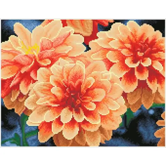 Diamond Dotz&reg; Peach Dahlias Diamond Painting Artwork Kit {3}
