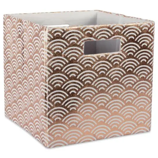DII&reg; 13" Polyester Waves Storage Cube Copper {1}