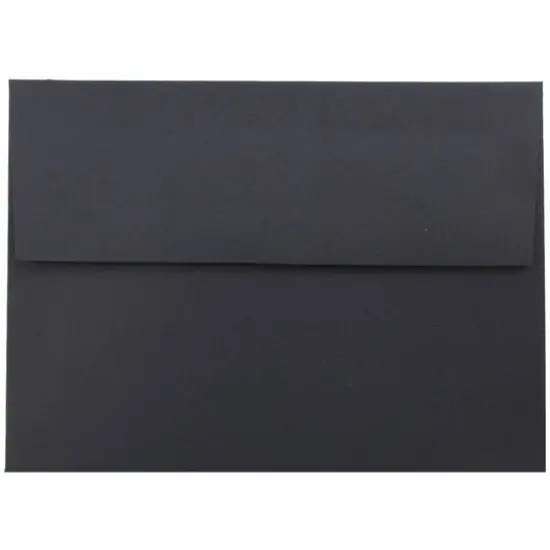 JAM Paper 4.75" x 6.5" Foil Lined Invitation Envelopes, 50ct. Black Linen with Silver Foil {4}