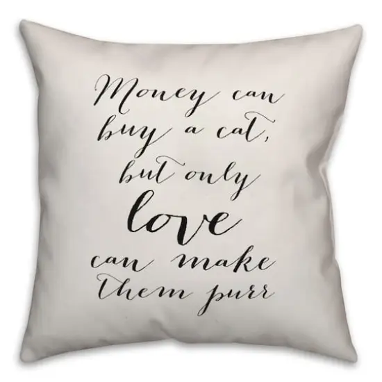 Money Can Buy a Cat Throw Pillow {1}
