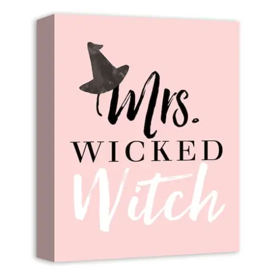 Pink Mrs. Wicked Witch Canvas Wall Art {3}