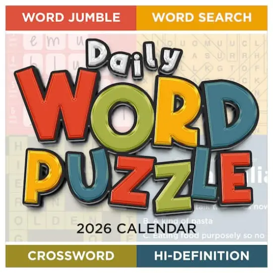 2026 Daily Word Puzzle Daily Desktop Calendar {5}