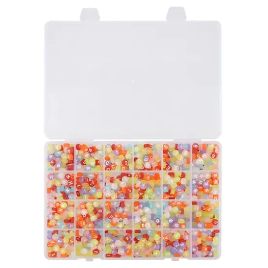 Translucent Alphabet Round Beads, 7mm by Bead Landing&trade; {3}