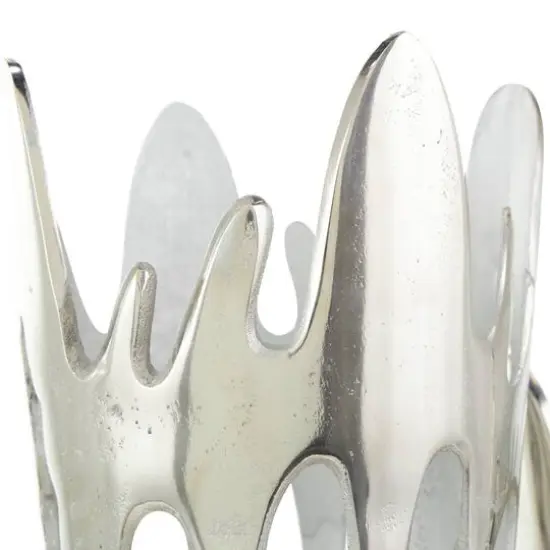 Silver Aluminum Melting Drip Vase Set {7}