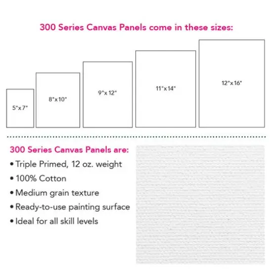 Strathmore&reg; 300 Series White Canvas Panels, 12" x 16" {3}