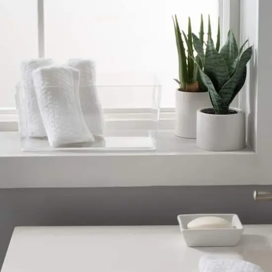 Simplify 11.5" Medium Clear Storage Bin  {5}