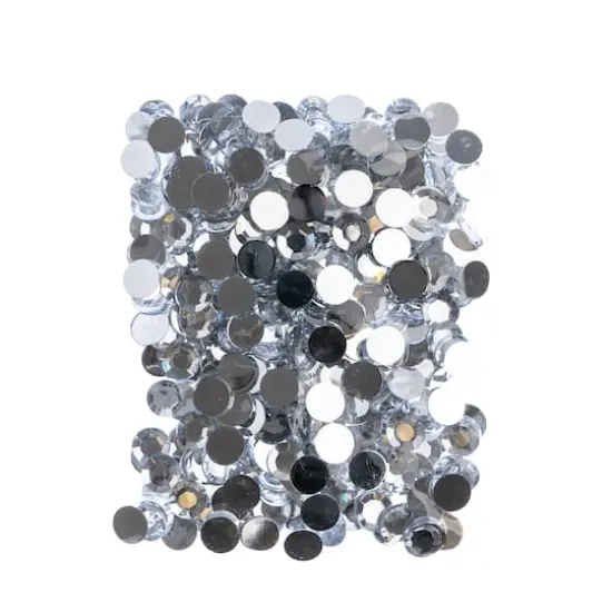 John Bead 12mm Acrylic Round Flat Back Rhinestones, 400ct. Crystal {4}
