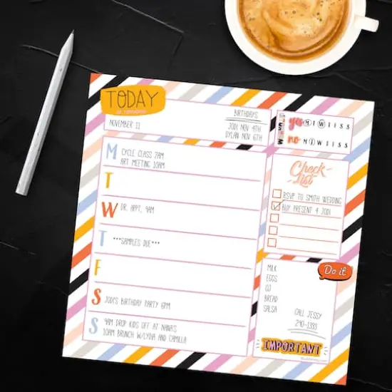 TF Publishing Super Stripe Weekly Square Schedule Pad {4}