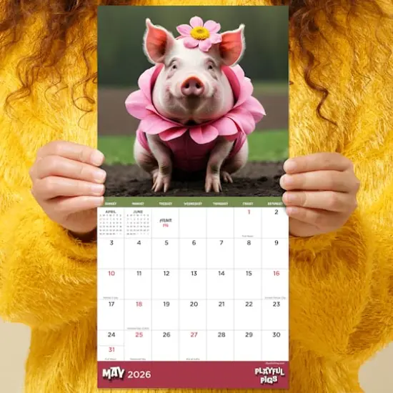 2026 Playful Pigs Mini Calendar {5}