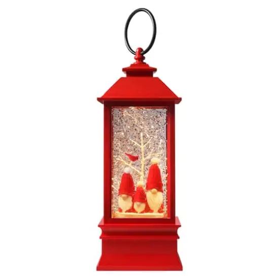 Haute Decor 9" Snowburst&trade; Plastic Lantern with Gnome Trio {1}