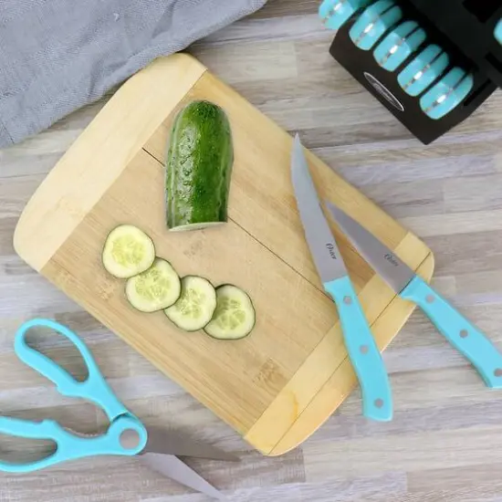 Oster Evansville 14-Piece Light Blue Stainless Steel Cutlery Set {7}