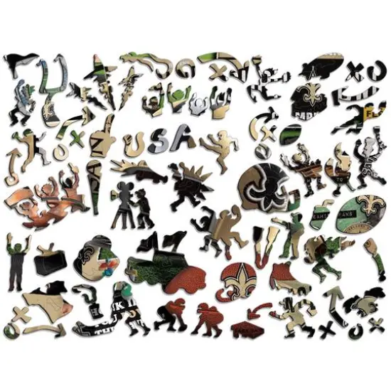 Retro Series Wooden Puzzle New Orleans Saints {4}
