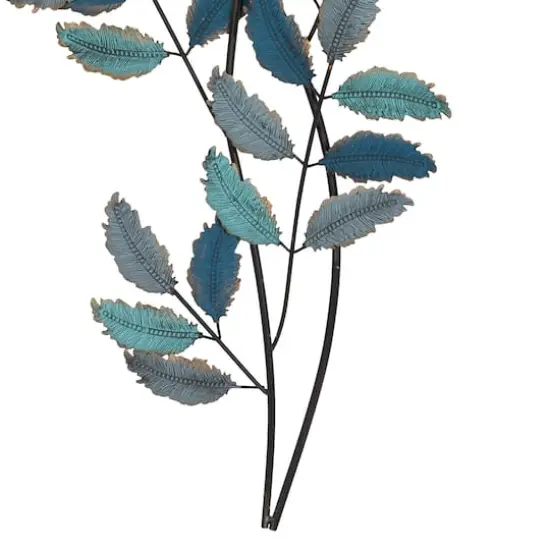 32" Blue Traditional Floral Metal Wall D&eacute;cor {4}