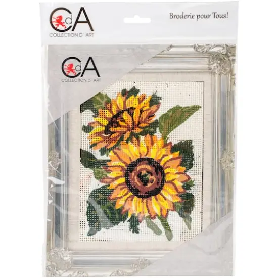 Collection D'Art Sunflowers Stamped Needlepoint Kit {1}