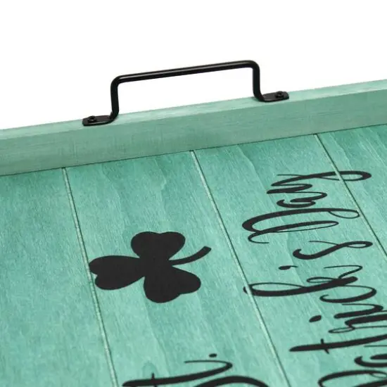 Elegant Designs&trade; 15.5" Happy St. Patrick's Day Serving Tray with Handles {7}