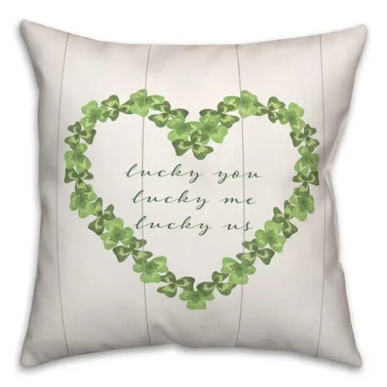 Lucky You Me Us St. Patrick's Day Throw Pillow {1}