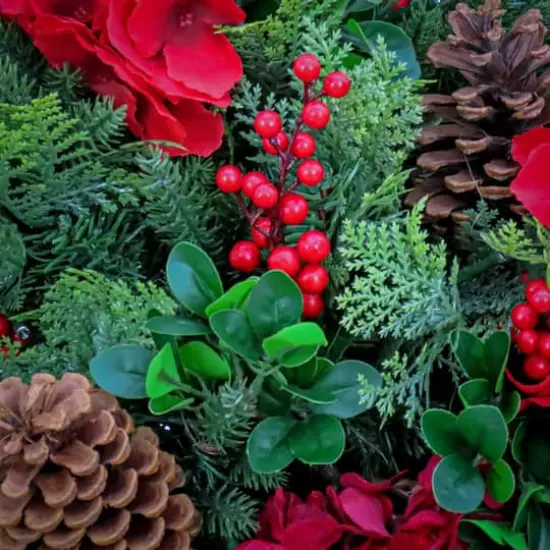 LED Lit Hydrangea & Berry Arrangement {4}