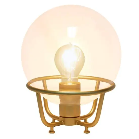 Lalia Home 10" Old World Globe Glass Table Lamp Matte Gold {3}