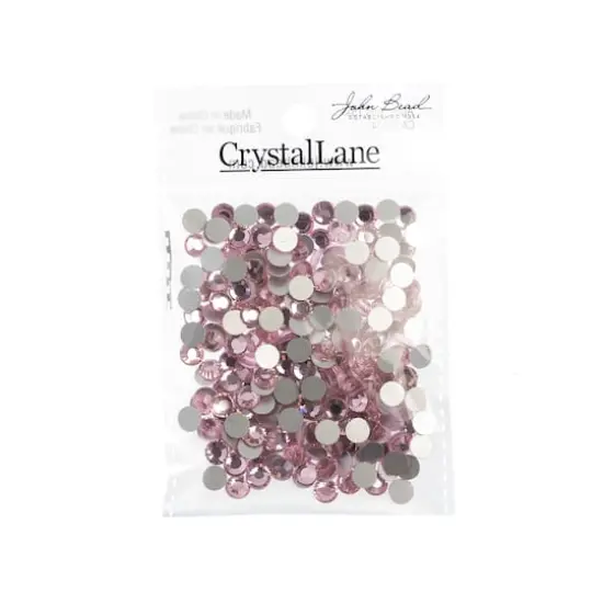 John Bead Crystal Lane SS30 Glass Round Flatback Rhinestones, 288ct. Light Pink {4}