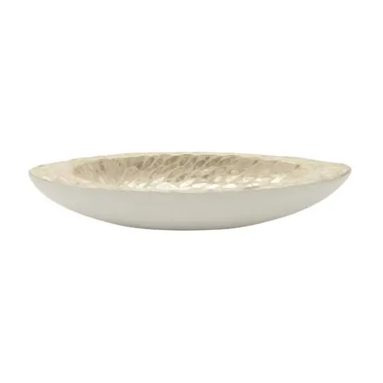 White Mother of Pearl Coastal Tray {1}